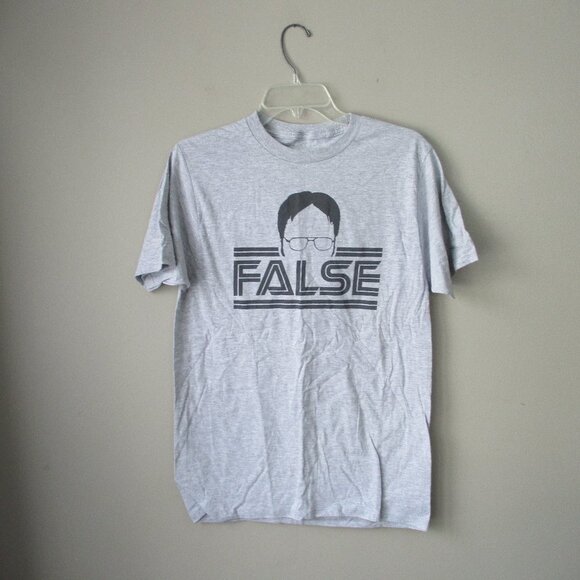 Mens The office FALSE T Shirt Size Medium Gray Short Sleeve - Picture 1 of 4